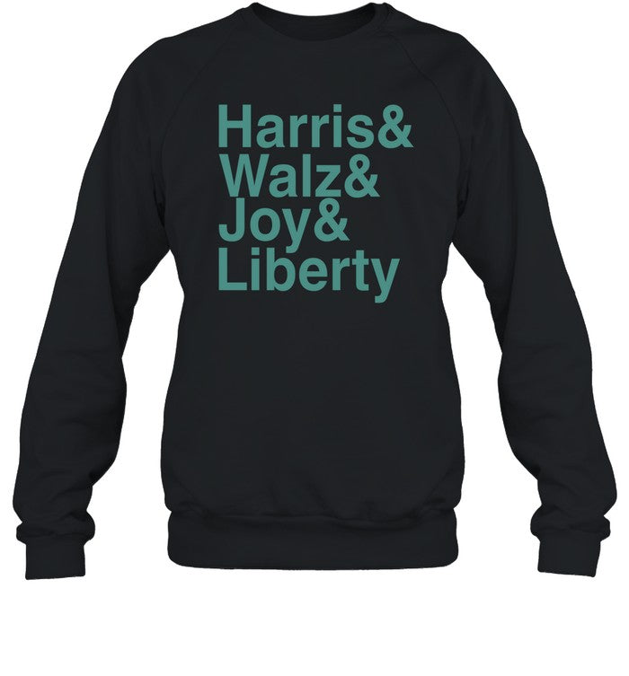 ‪Harris & Walz & Joy & Liberty‬ Shirt, Hoodie, Sweater, Long Sleeve And Tank Top