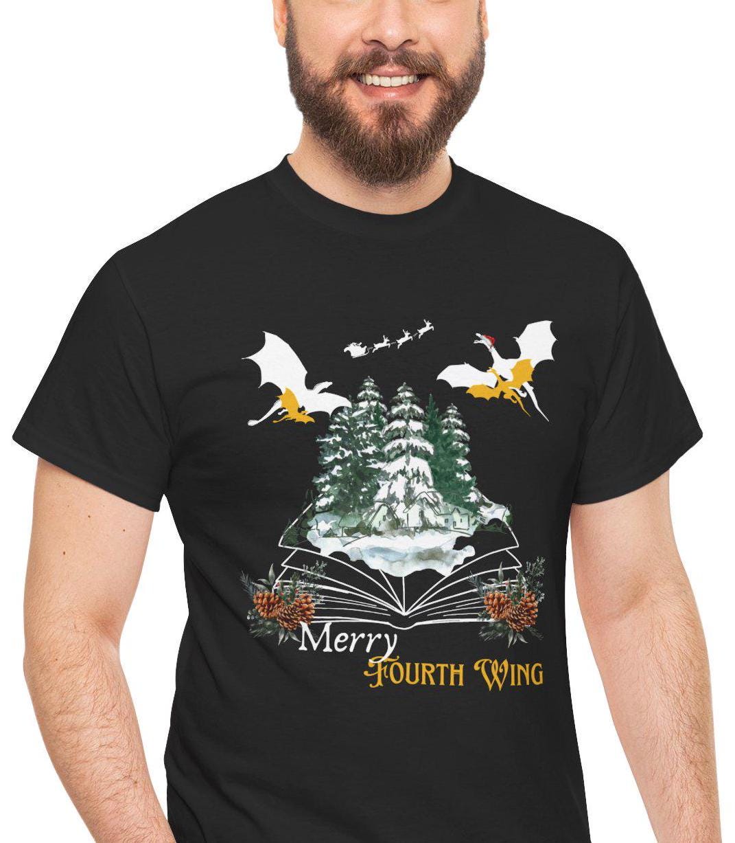 Fourth Wing Christmas Shirt For Dragon Lovers - Unisex Tee