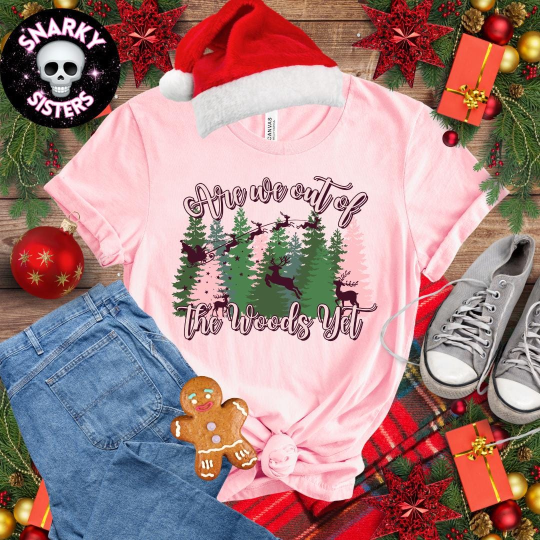 Out Of The Woods Switmas Holiday Santa Forest T-Shirt