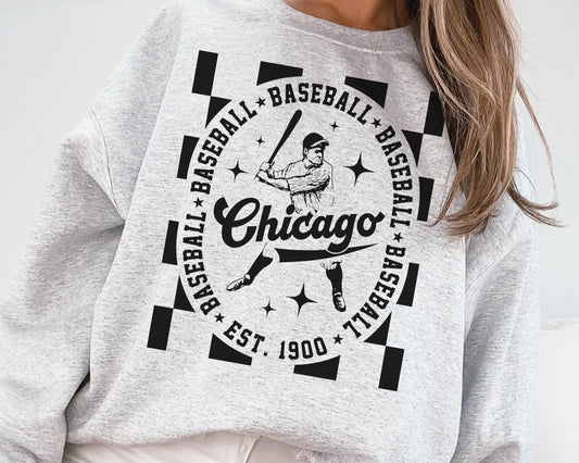 Chicago Vintage White So Crewneck Sweatshirt Women'S Retro Game Day Shirt