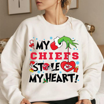 Kansas City Chiefs Grinch Christmas Shirt & Sweatshirt