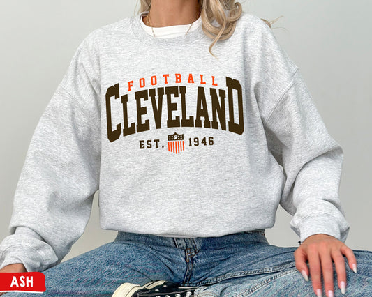 Cleveland Football Crewneck Sweatshirt - Browns T-Shirt & Sunday Gear