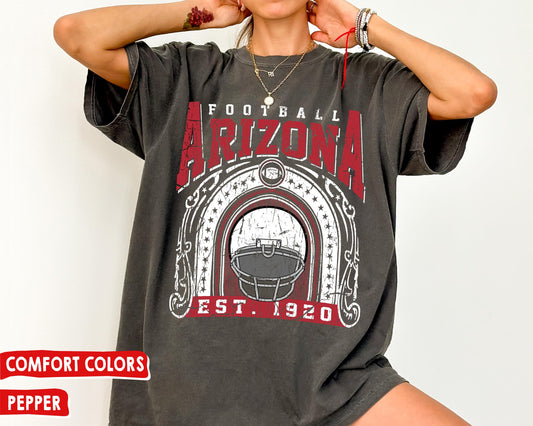 Comfort Colors Arizona Cardinal Football T-Shirt, Vintage Fan Shirt