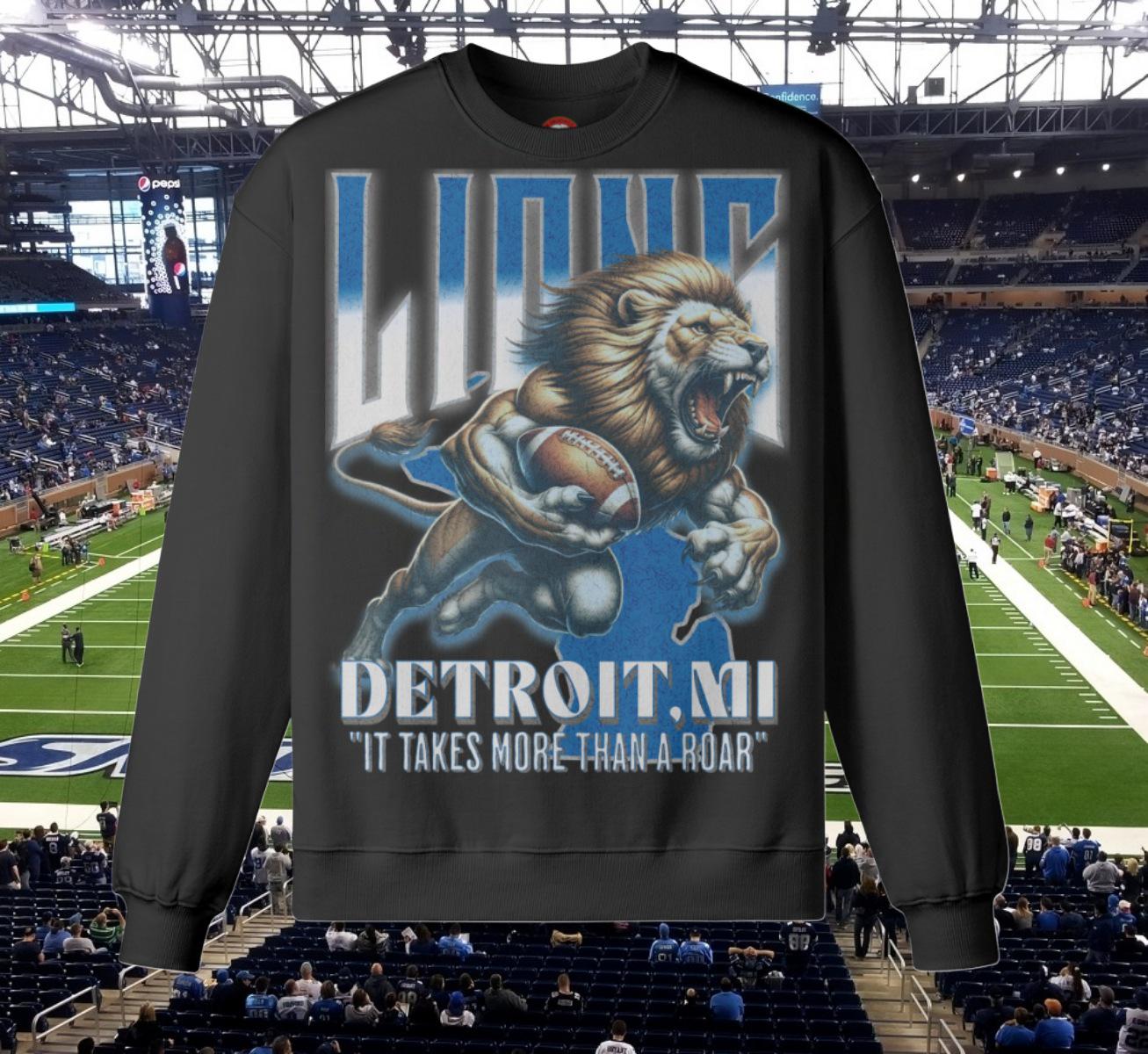 Detroit Football Fan Sweatshirt  Motor City Unisex Style