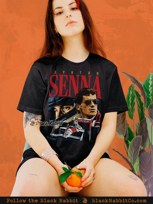 Ayrton Senna 90S Retro Racing Bootleg Unisex T-Shirt