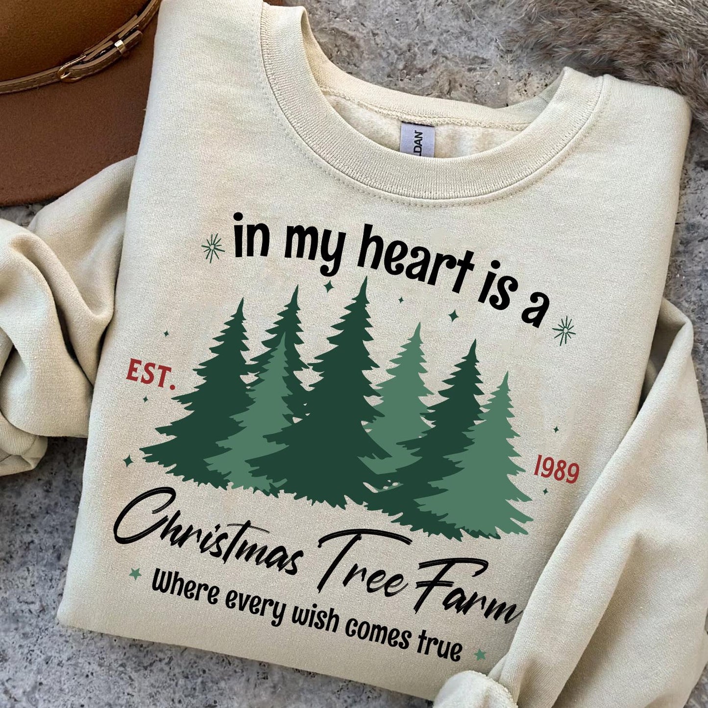 Christmas Tree Farm Sweatshirt - Cozy Holiday Crewneck Gift