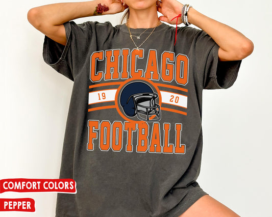 Comfort Colors Vintage Chicago Bears Football T-Shirt, Retro Fan Gift