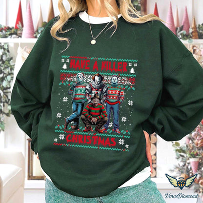 Christmas Horror Movie Sweatshirt - Merry Creepmas Shirt