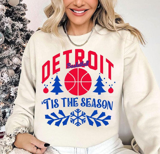 Detroit Basketball Vintage Sweatshirt Cute 90S Gameday Gift