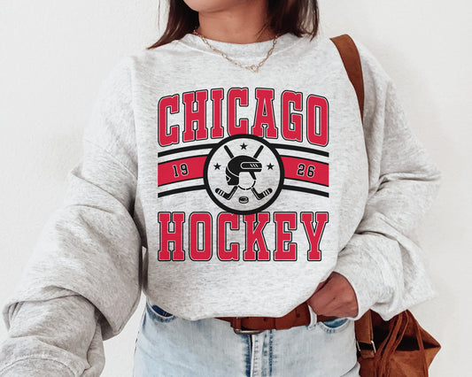 Chicago Blackhawk Retro Hockey Fan Sweatshirt T-Shirt Vintage Blackhawks