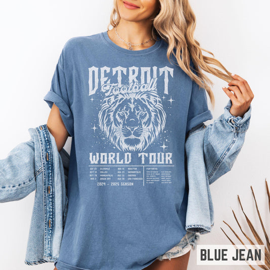 Detroit Lions World Tour Womens Tee - Perfect Fan Gift