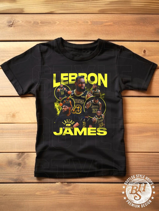 Lebron James Youth Basketball Shirt 90S Vintage Style Tee