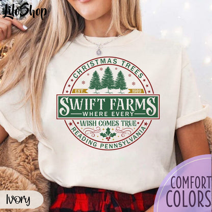 Swift Farm Christmas Trees Shirt - Holiday Movie Sweater