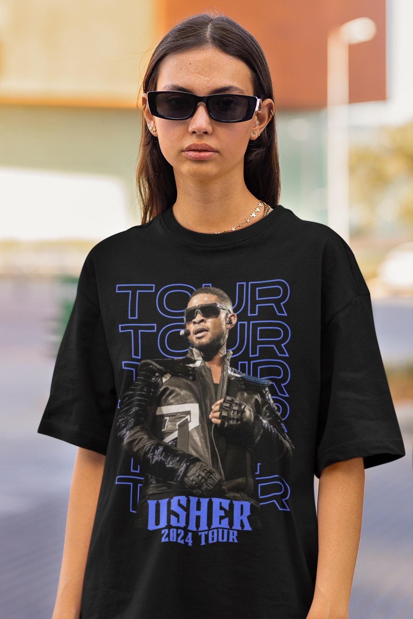 Usher 2024 Tour Past Present Future World Tour Shirt