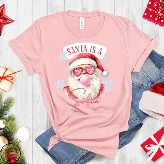 Santa Is A Swiftie Shirt, Kids Swiftie Christmas Gift