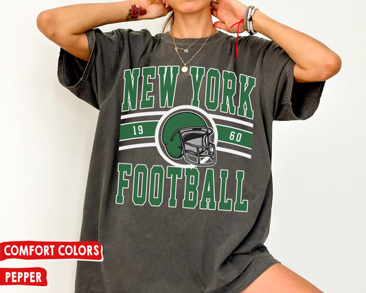 Comfort Colors Vintage New York Jets Football T-Shirt, Retro Fan Gift