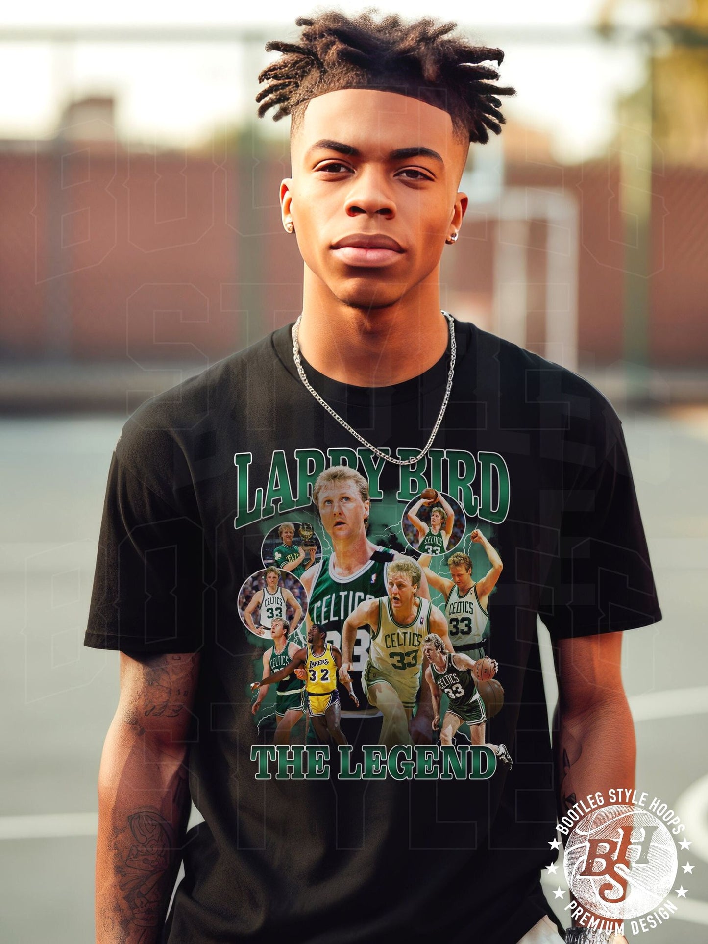 Larry Bird Vintage Bootleg Style Rap T-Shirt 90S Graphic Tee