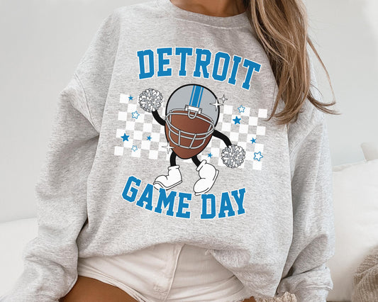 Detroit Lions Football Game Day Crewneck Sweatshirt - Vintage Fan Gift