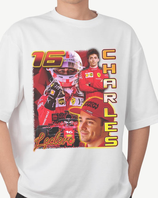 Charles Leclerc F1 Graphic Tee - Y2K Racing Shirt Gift