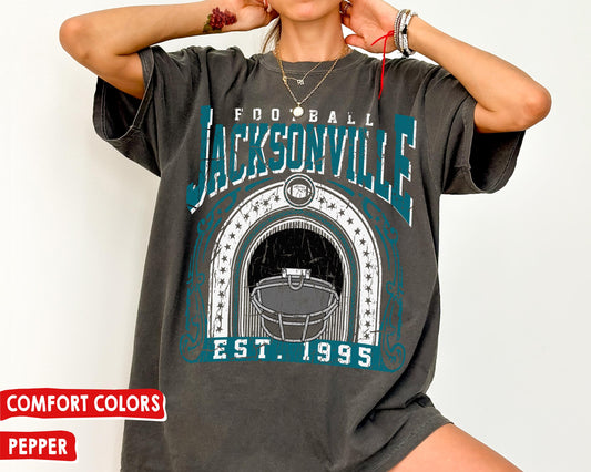 Comfort Colors Jacksonville Football T-Shirt, Vintage Jaguars Fan Shirt