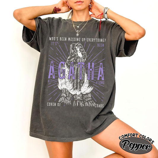 Comfort Colors Agatha Harkness Witches Road Green Witch Tee