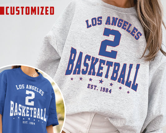 Customized Los Angeles Clippers Crewneck Sweatshirt & Vintage T-Shirt