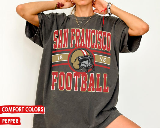 Comfort Colors Vintage San Francisco Football T-Shirt, Retro 49Er Shirt