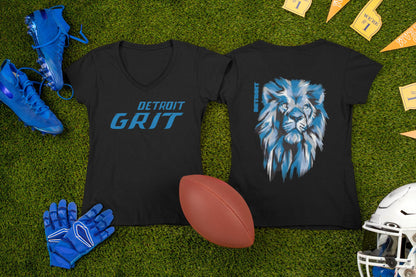 Detroit Lions V Neck NFL Fan Tee - Football Game Day Shirt