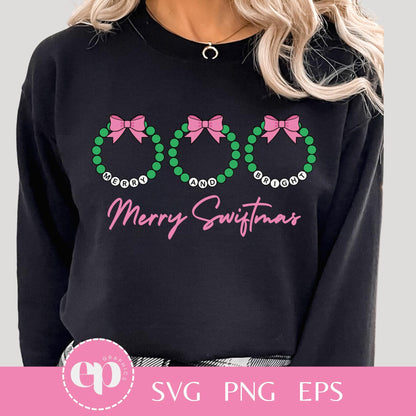 Eras Christmas Shirt , Merry Swiftmas , Swiftie Wreath