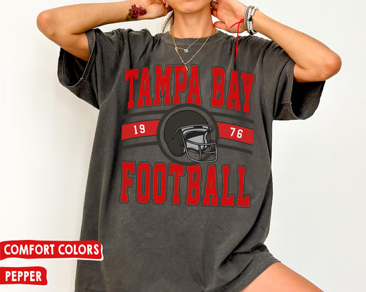 Comfort Colors Vintage Tampa Bay Football T-Shirt, Retro Buccaneers Fan Gift