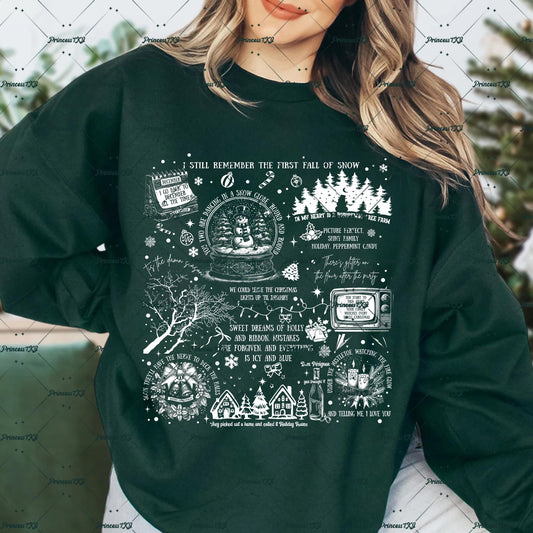 Merry Swiftmas Christmas Song Lyrics Cozy Swiftie Sweatshirt