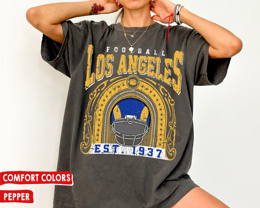 Comfort Colors Los Angeles Rams Football T-Shirt, Vintage Fan Shirt