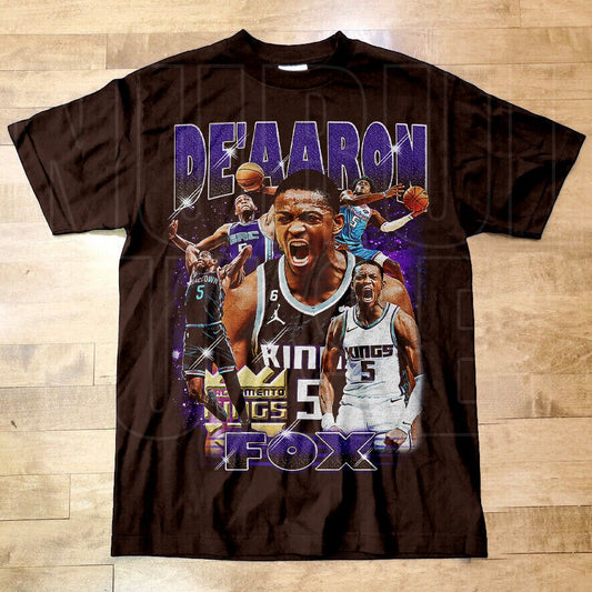 De'Aaron Fox T Shirt - Classic Vintage Bootleg Nba All-Star Tee, Sacramento Kings Basketball Fans