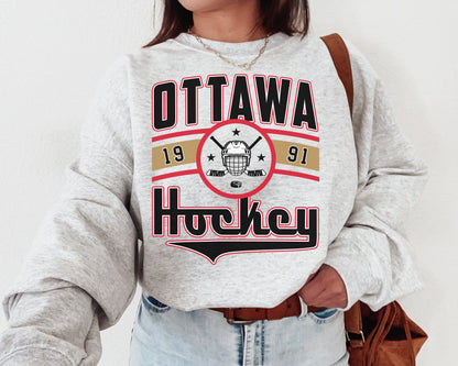 Vintage Ottawa Senators Sweatshirt, Retro Hockey Fan T-Shirt 1991