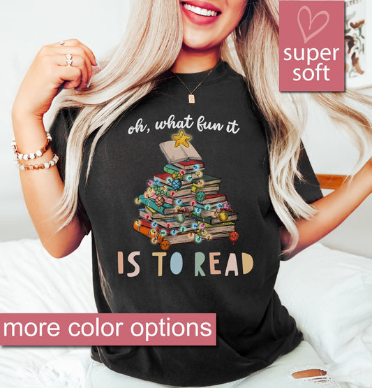 Funny Librarian Christmas Tee - Holiday Gift For Book Lovers