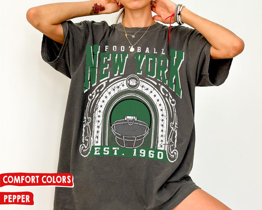 Comfort Colors New York Jets Football T-Shirt, Vintage Fan Gift Shirt