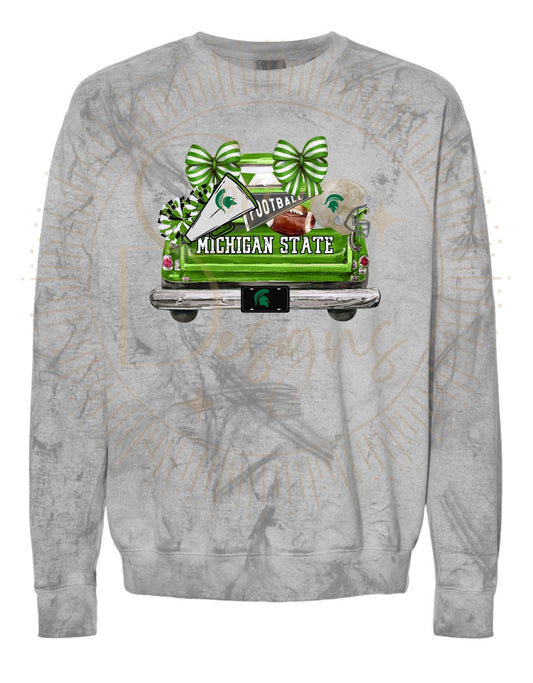 Vintage Michigan State Football Cheer Spirit Jersey Design