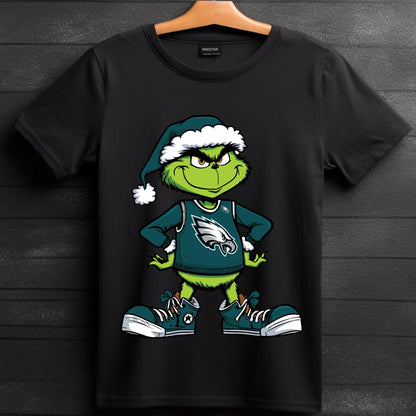 Philadelphia Eagles Christmas Sweatshirt - Grinch Design