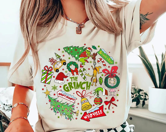 Whoville Grinch Christmas Shirt With Max Holiday Design