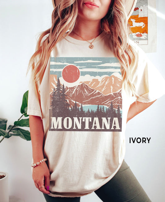 Adventure Awaits Montana Tee - Vintage Inspired Comfort Fit