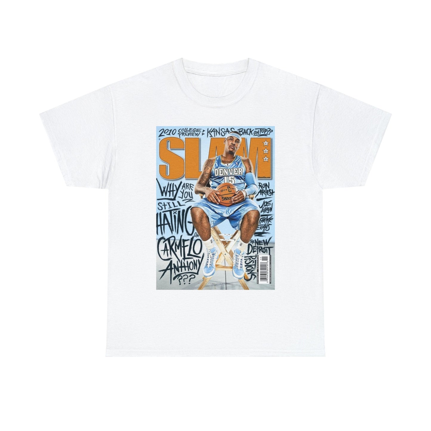 Carmelo Anthony Denver Nuggets Slam Cover NBA Tee Shirt