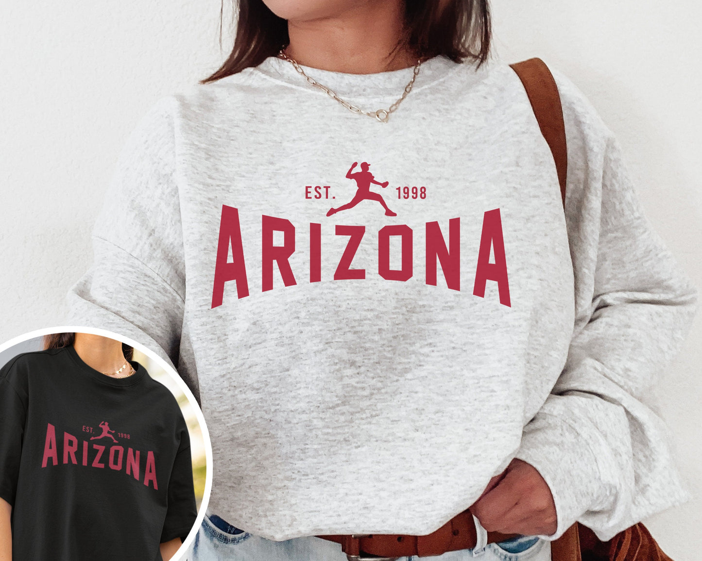 Arizona Diamondbacks Vintage Crewneck Sweatshirt T-Shirt Women'S Retro