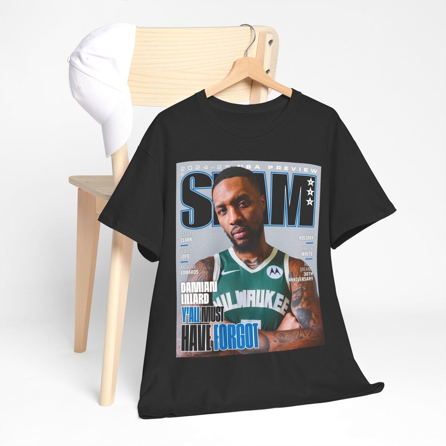 Damian Lillard Milwaukee Bucks Nba Slam Cover Tee Shirt