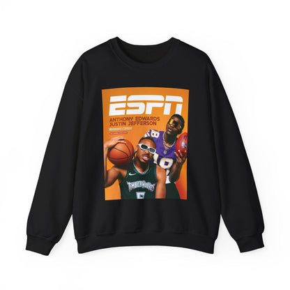 Anthony Edwards Justin Jefferson Minnesota Timberwolves Vikings ESPN Sweatshirt