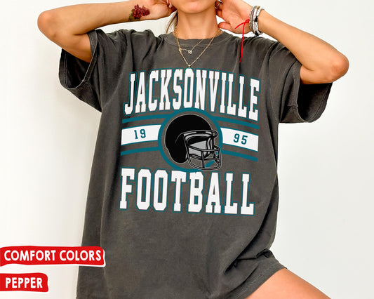 Comfort Colors Vintage Jacksonville Football T-Shirt, Retro Jaguars Fan Shirt