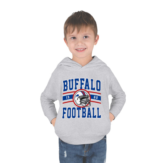 Buffalo Toddler Hooded Sweatshirt - Vintage Buffalo Football Bill Design