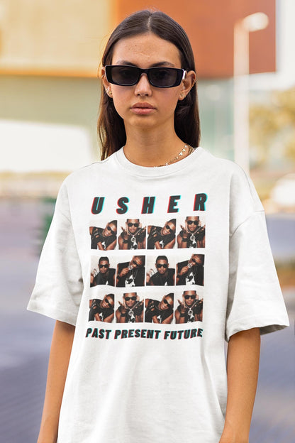 Usher 2024 Tour Shirt - Past Present Future Concert Tee