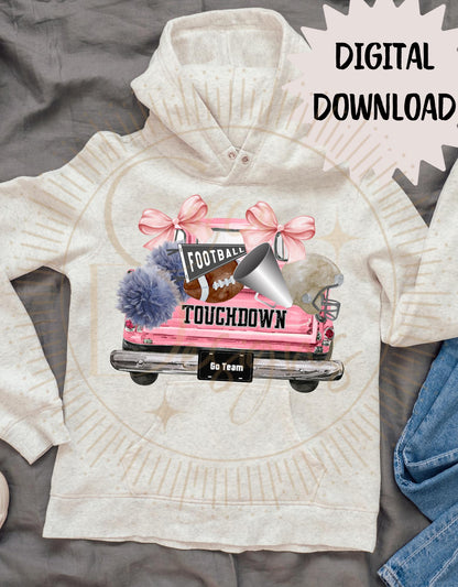 Vintage Truck Football Cheer Design Shirt, Download