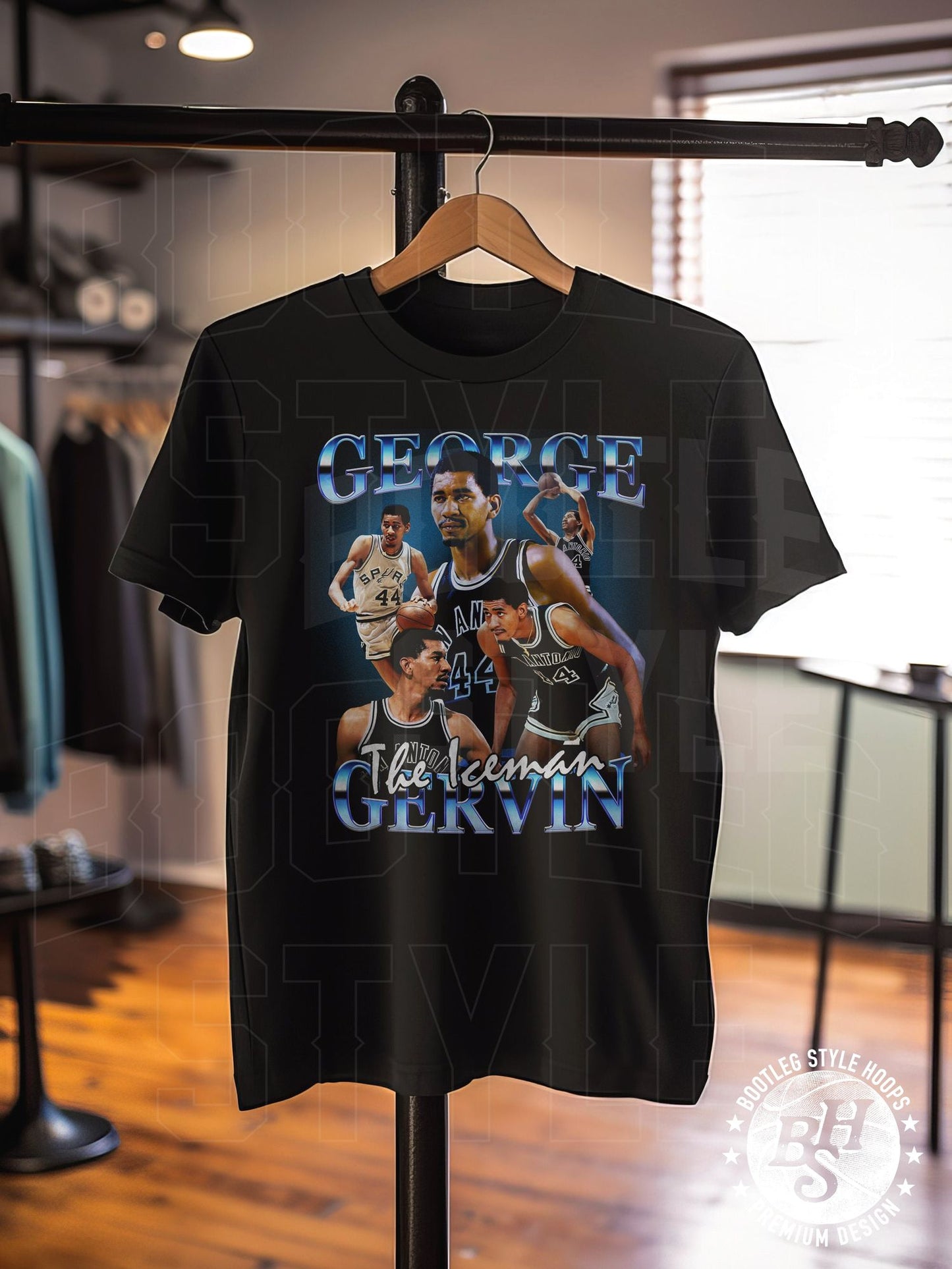 George Gervin Vintage Basketball Shirt - 90S Graphic Tee