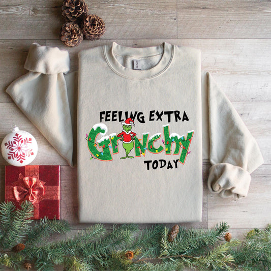 Feeling Extra Grinchy Today Christmas Sweatshirt Hoodie